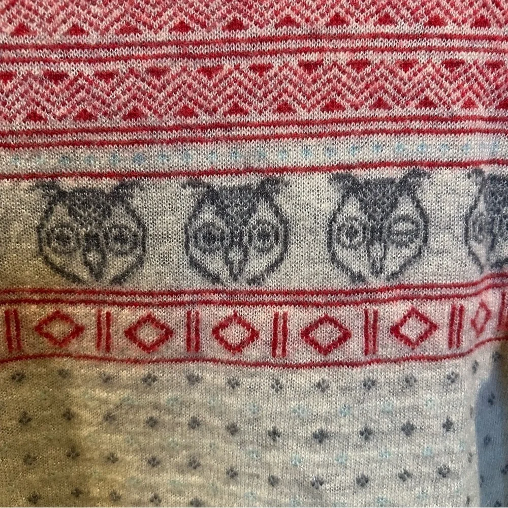 Woolrich Red and Cream Patterned Sweater